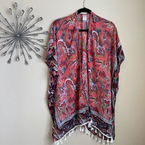 OPEN FRONT KIMONO BEACH SWIM COVER UP ONE SIZE FITS MOST